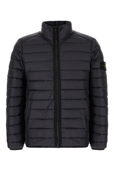 Stone Island Navy Blue Down Jacket