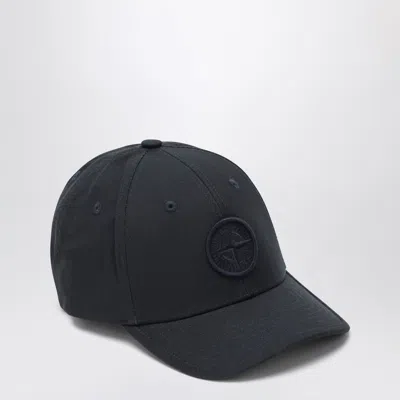 Stone Island Kids' Navy Blue Hat With Compass Logo