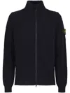 Stone Island High Collar Ribbed Cuffs Side Pockets Sweatshirt In Multi