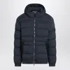 Stone Island Navy Hooded Puffer Jacket In Blue