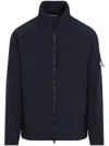 Stone Island Navy Blue Jacket With High Neck And Zip Fastening In Blue