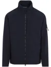 Stone Island Navy Blue Jacket With High Neck And Zip Fastening In Blue