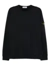 Stone Island Light Rws Pure Wool Sweater In Black