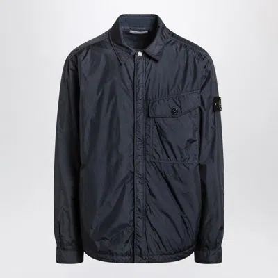 Stone Island Navy Blue Nylon Shirt Jacket
