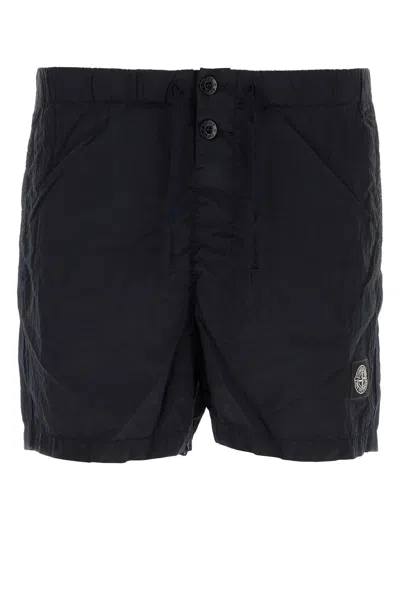 STONE ISLAND NAVY BLUE NYLON SWIMMING SHORTS