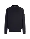 Stone Island Light Rws Pure Wool Sweater In Blue