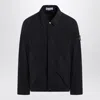 Stone Island Collared Design Stretch Polyester Jacket In Black