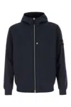Stone Island Navy Blue Stretch Polyester Jacket In Blue