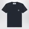 Stone Island Blue T-shirt For Boy With Logo In Blue