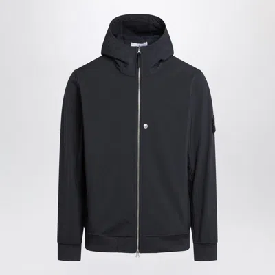STONE ISLAND STONE ISLAND  NAVY BLUE TECHNICAL FABRIC JACKET