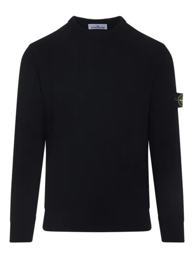 STONE ISLAND NAVY BLUE TURTLENECK SWEATER