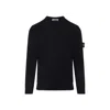Stone Island Compass-badge Virgin-wool Sweater In Blue