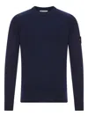 Stone Island Lightweight Wool Crew Neck Sweater With Raglan Sleeves