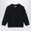 Stone Island Navy Blue Wool Jumper In Blue