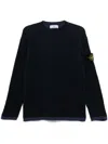 Stone Island Navy Blue Wool Sweater