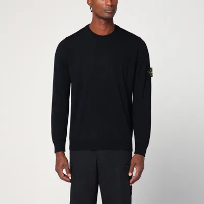 STONE ISLAND NAVY BLUE WOOL SWEATER