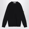 Stone Island Logo Patch Crewneck Sweater In Black