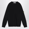Stone Island Logo Patch Crewneck Sweater In Black