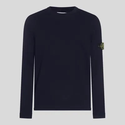 STONE ISLAND LOGO CREW NECK SWEATER