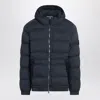Stone Island Navy Hooded Puffer Jacket In Blue