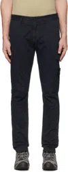 Stone Island Navy Organic Broken Twill 'old' Cargo Pants In A0120 Navy Blue