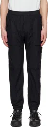 Stone Island Navy Stretch Cotton Tela Paracadute Sweatpants In V0020 Navy Blue