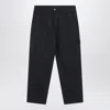 Stone Island Navy Blue Cotton Trousers In Blue