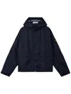 Stone Island Neutral Technical Fabric Sleeve Patch Jacket In Blue