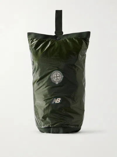 Stone Island New Balance Logo-embellished Weekend Bag In Green