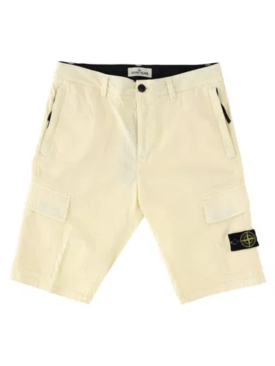 Stone Island ? No. Cargo Bermuda Shorts For Boys, Regular Tapered Fit In Neutral