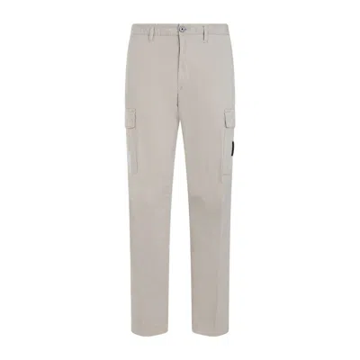 Stone Island Nude & Neutral Cotton Pants For Men | Ss24 Collection In Beige