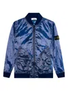 Stone Island Number-detail Bomber Jacket In Blue
