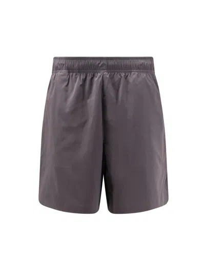 Stone Island Nylon Bermuda Shorts With Embroidered Logo On The Back In Blue