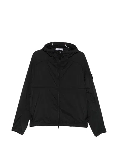 Stone Island Nylon Blouson Jacket In Black