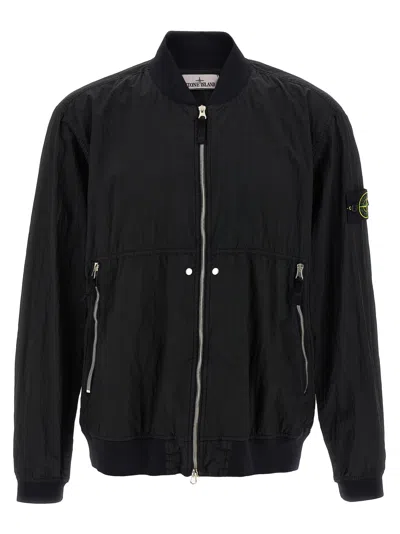 Stone Island Nylon Bomber Jacket Casual Jackets And Parka Black