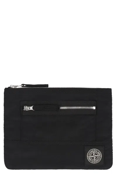 Stone Island Nylon Clutch In Black