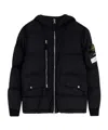 Stone Island Insulated Hooded Quilted Jacket In Black
