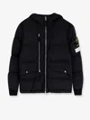 Stone Island Insulated Hooded Quilted Jacket In Black