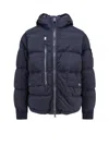 Stone Island Nylon Down Jacket In Blue