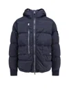 Stone Island Nylon Down Jacket In Blue