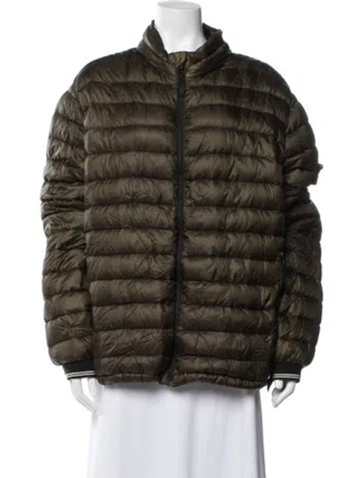 Pre-owned Stone Island Nylon Down Jacket In Green