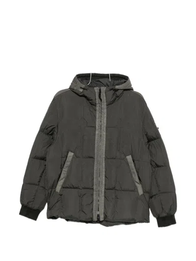 Stone Island Nylon Down Jacket In Grey