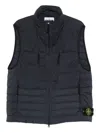Stone Island Lightweight Sleeveless Padded Vest Pockets In Blue