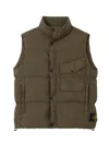 Stone Island Nylon Down Vest In Green