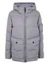 Stone Island Quilted Hooded Down Jacket With Front Pockets