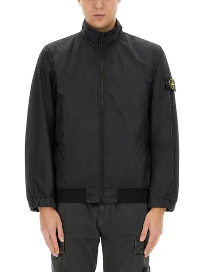 Stone Island Nylon Jacket In Blue