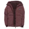 Stone Island Nylon Logo Duck Down Padded Puffer Jacket In Purple