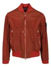 Stone Island Nylon Metal Bomber Jacket In Red