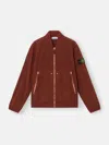 Stone Island Bomber Jacket With Light Water And Wind Resistance In Brown
