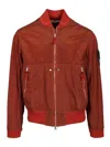Stone Island Nylon Metal Bomber Jacket In Red